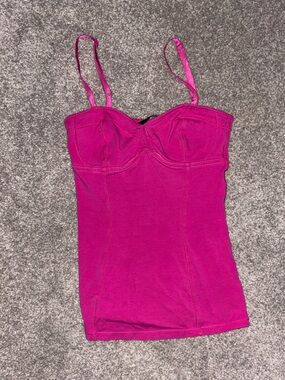 Size XS, 95% Cotton Talula Hot Pink Women's Tank Top